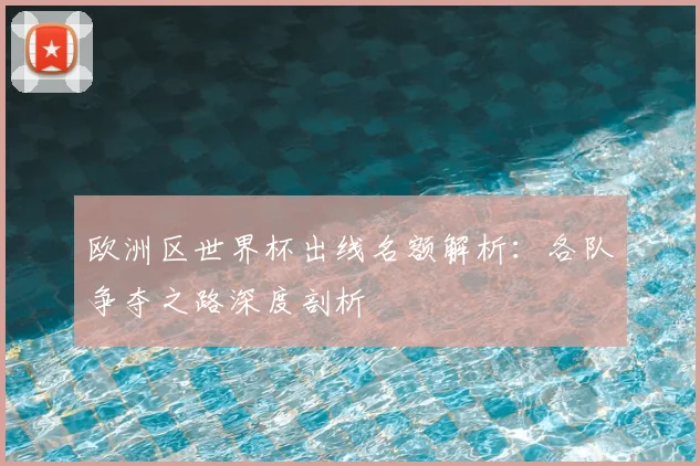 欧洲区世界杯出线名额解析：各队争夺之路深度剖析